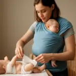 Gestione del babywearing durante i cambi pannolino: il trucco pratico per non interrompere il contatto