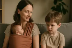 Come affrontare gelosia tra fratelli quando nasce un nuovo bebè portato in fascia: soluzioni testate in famiglia
