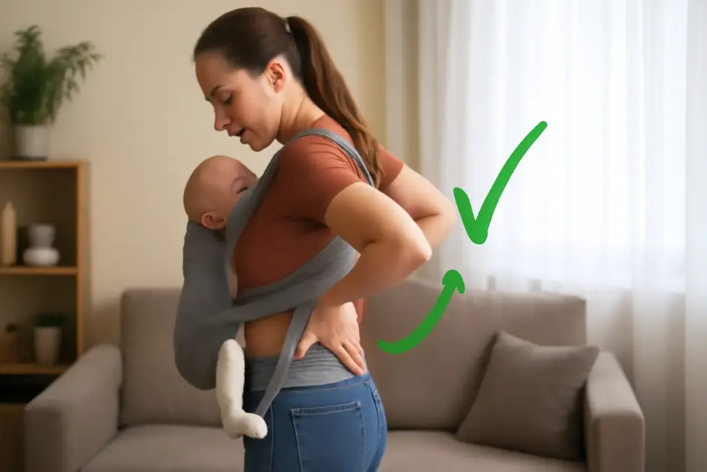 Come evitare mal di schiena con il babywearing: i trucchi che funzionano subito