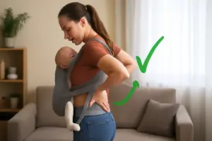 Come evitare mal di schiena con il babywearing: i trucchi che funzionano subito
