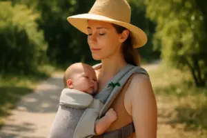 La migliore posizione per portare il neonato in estate: previeni surriscaldamento e disagi