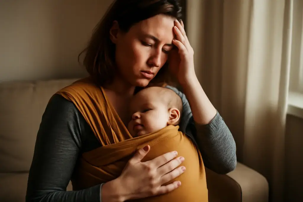 Il babywearing può aiutare contro la depressione post partum? La connessione emotiva secondo chi l’ha provato