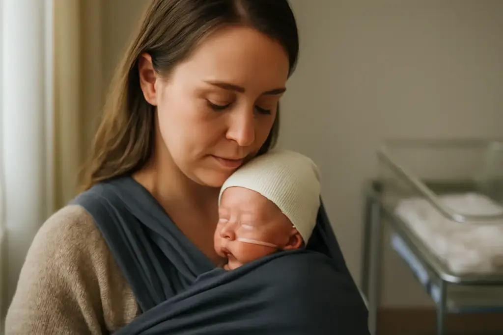 Babywearing e bambini prematuri: l’approccio consigliato dai neonatologi per favorire sviluppo e attaccamento
