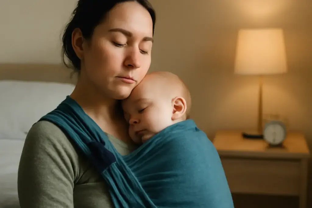 Come il babywearing influisce sul sonno dei bambini? Le evidenze scientifiche su ritmi e qualità del riposo
