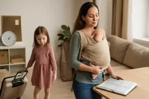 Come conciliare babywearing e sorelline/o fratellini autonomi: strumenti organizzativi che semplificano le giornate