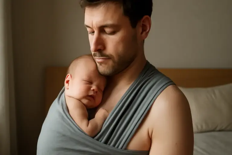 Babywearing a contatto pelle a pelle: l’impatto su coliche e sonno secondo gli studi