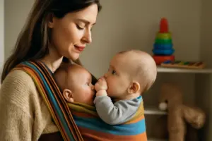 Babywearing e stimolazione sensoriale: quali stimoli positivi apporta per lo sviluppo cognitivo nei primi mesi
