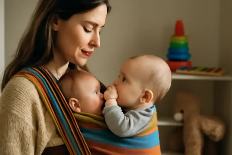 Babywearing e stimolazione sensoriale: quali stimoli positivi apporta per lo sviluppo cognitivo nei primi mesi