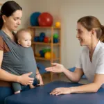Si può praticare il babywearing durante la fisioterapia infantile? Le indicazioni utili per integrare le terapie senza rinunciare al contatto