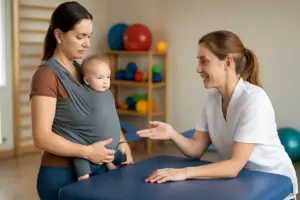 Si può praticare il babywearing durante la fisioterapia infantile? Le indicazioni utili per integrare le terapie senza rinunciare al contatto