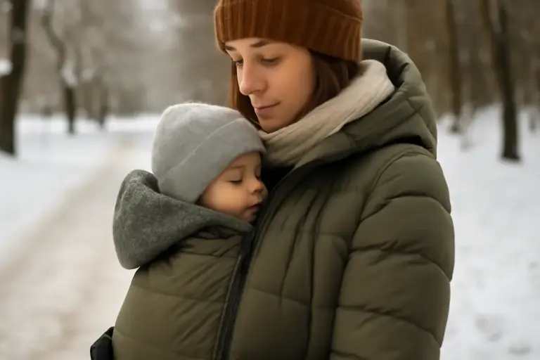 Babywearing in inverno: i materiali migliori per evitare sbalzi termici e disagi